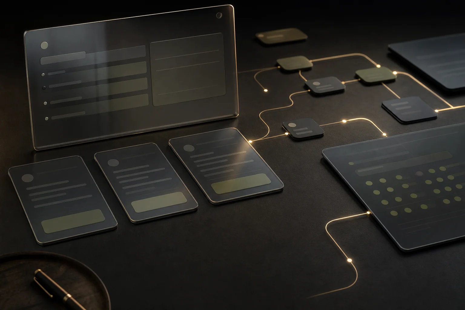 Premium workflow objects and glass panels for Method Service